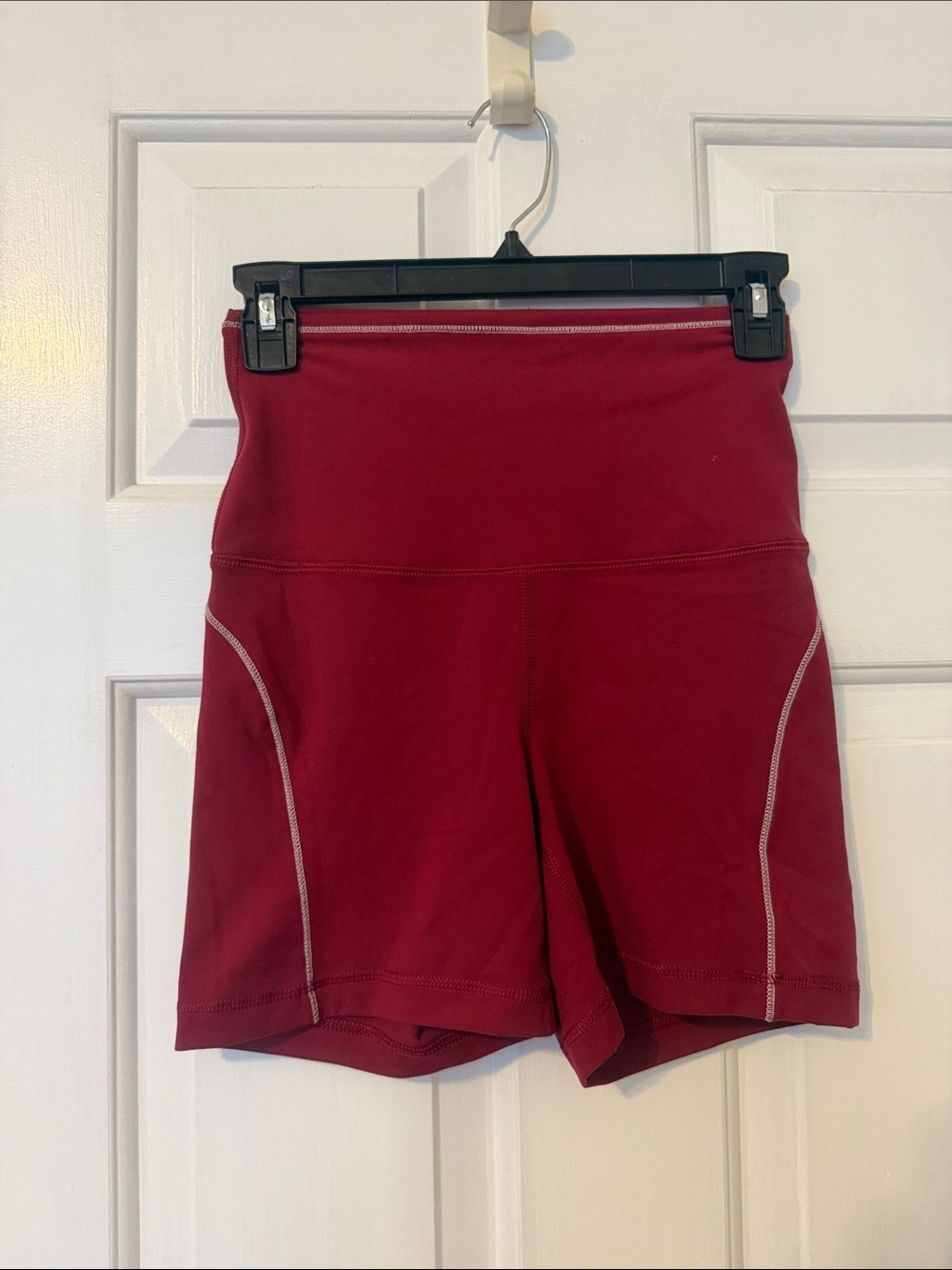 Yogalicious High-Waist Maroon Women's Active Shorts
